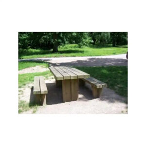 Woodland Picnic Table With benches