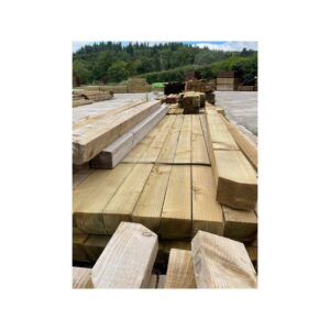 2.4m X 125mm X 100mm Softwood Treated Fence Post With Weathered Tops