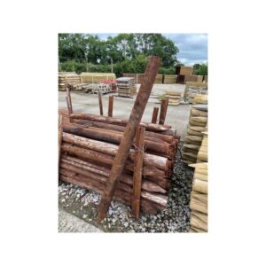 1.65m X 75mm / 100mm Round Pointed Treated Stakes